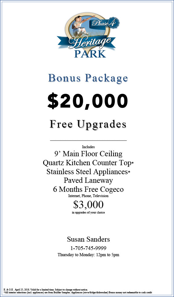 New Home Free Bonus Package
